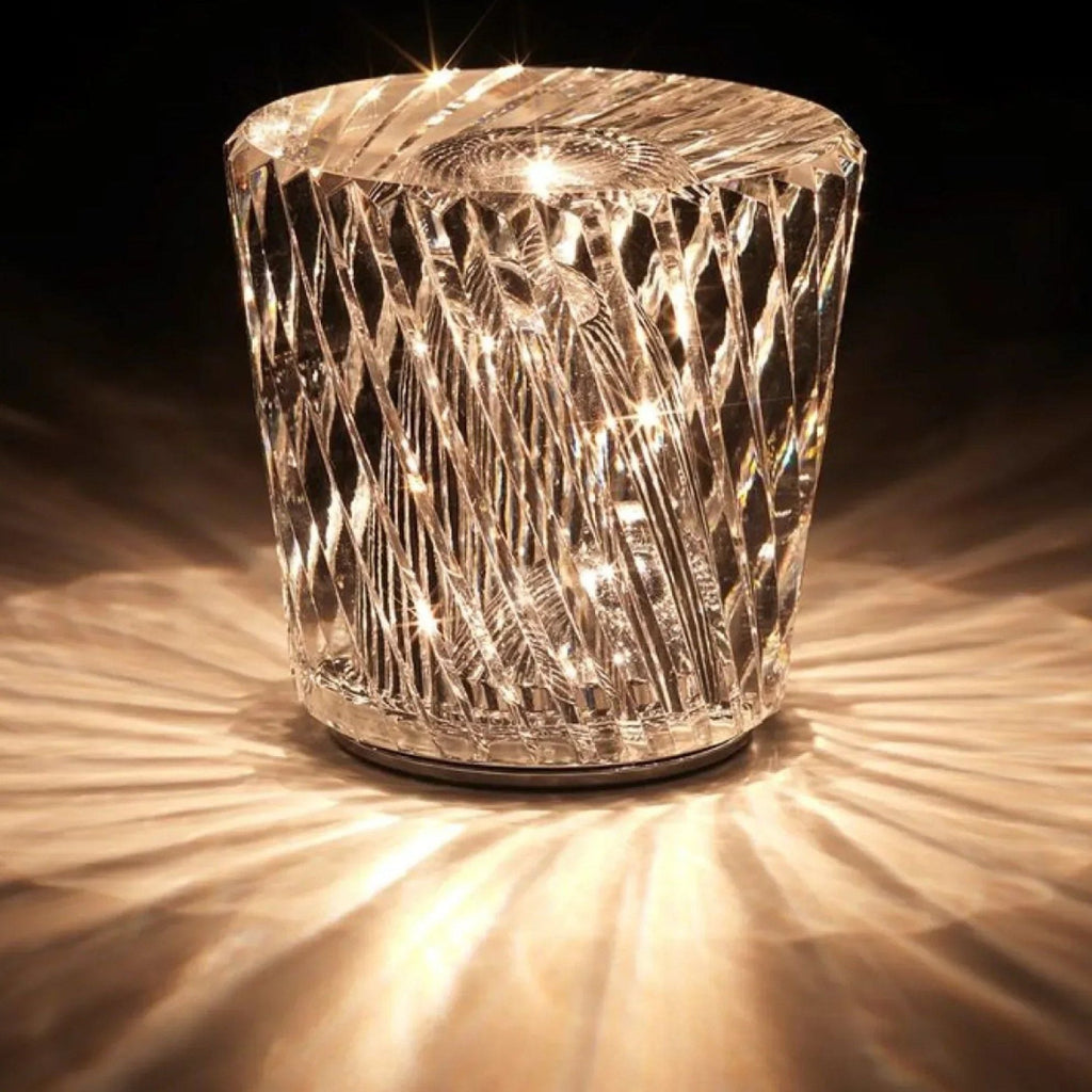 Lampada - Lampada da Tavolo LED Ricaricabile in Cristallo di Diamante di Lusso