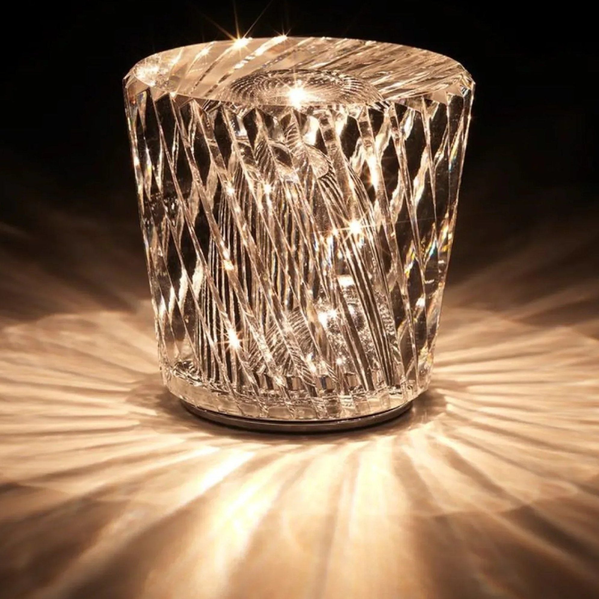 Lampada - Lampada da Tavolo LED Ricaricabile in Cristallo di Diamante di Lusso