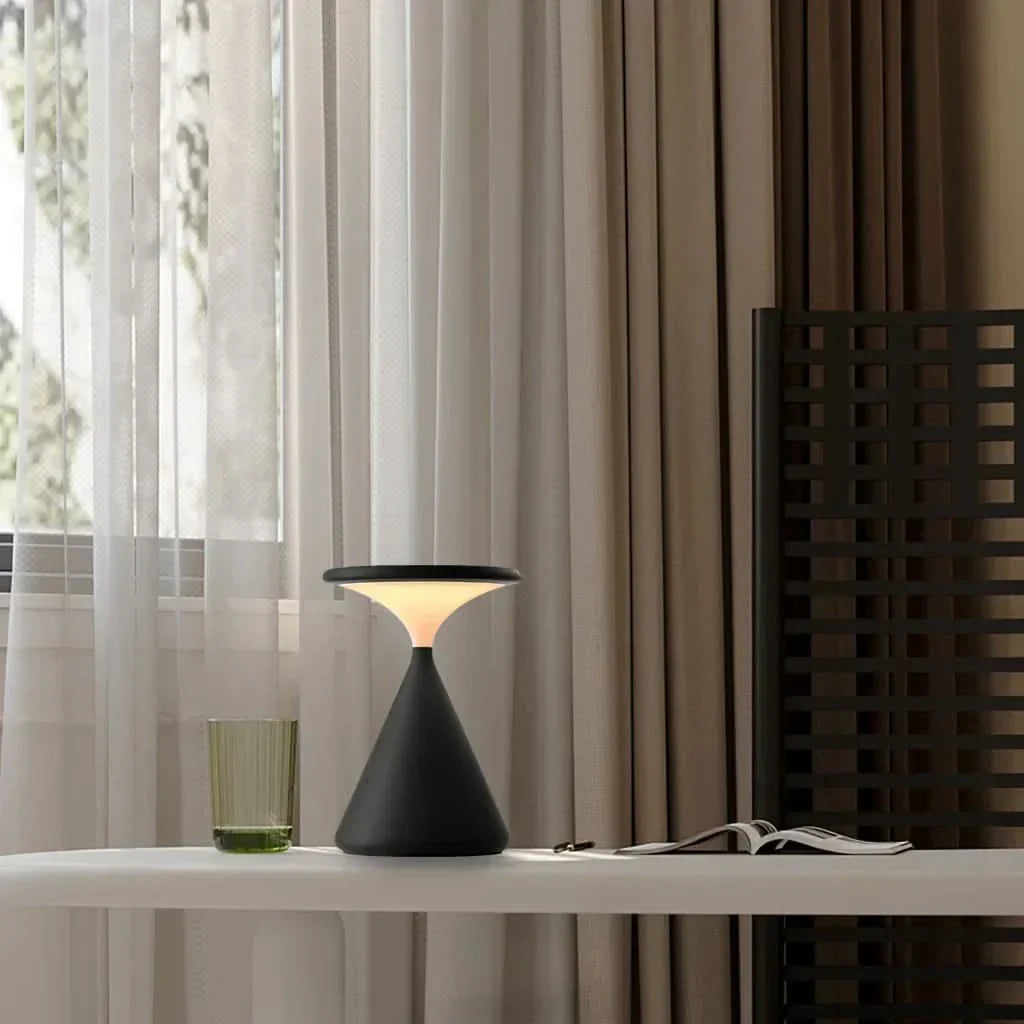 Lampada da Tavolo LED Senza Fili a Clessidra con Dimmer Touch
