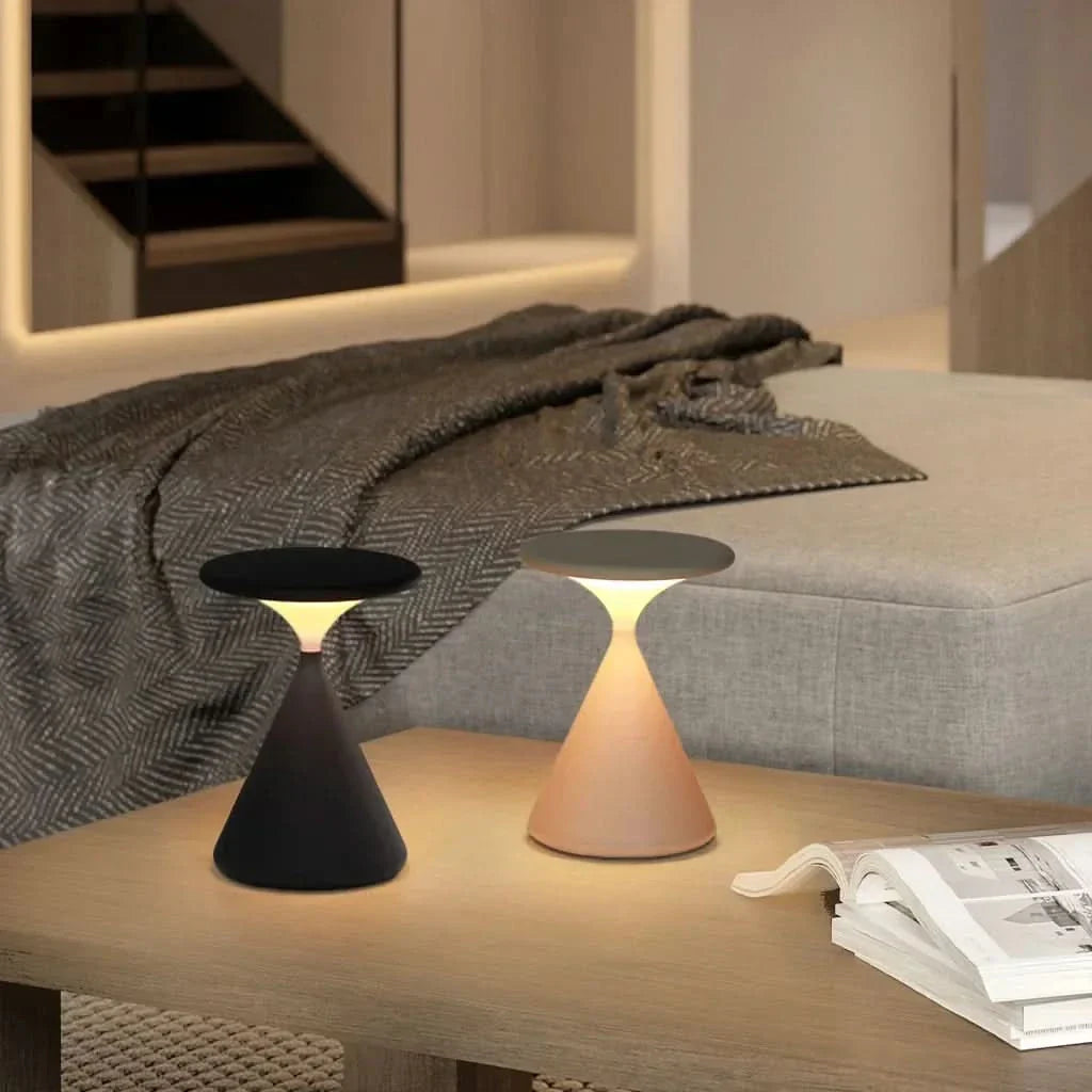 Lampada da Tavolo LED Senza Fili a Clessidra con Dimmer Touch