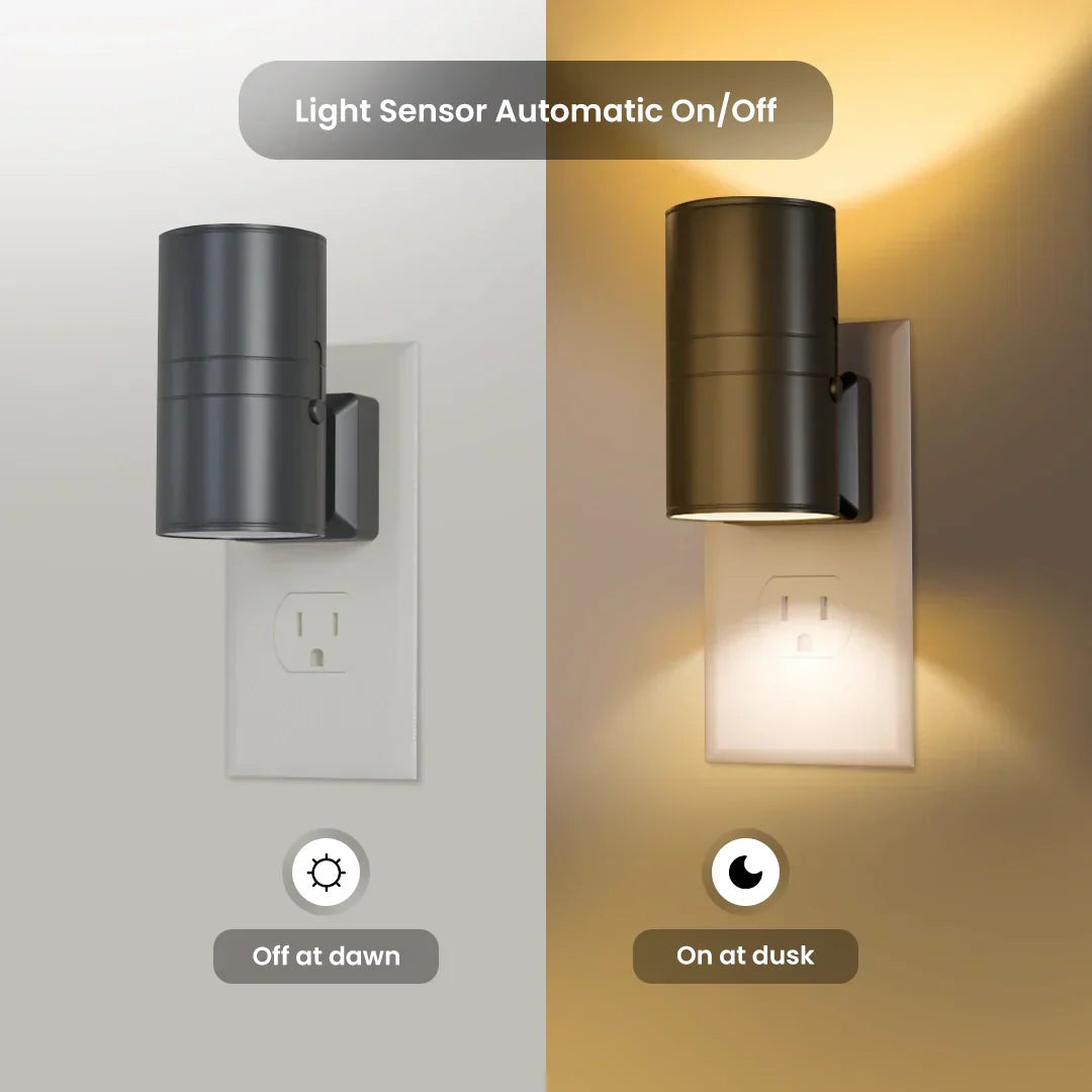 Luce notturna dimmerabile Plug-In con sensore di movimento - Luce LED per camere da letto, corridoi e scale