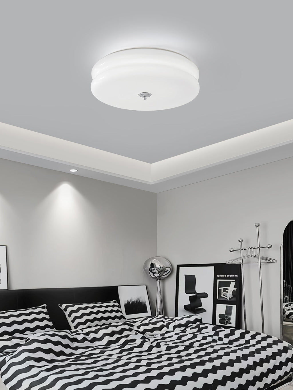 Art Deco Ceiling Light with Integrated LED