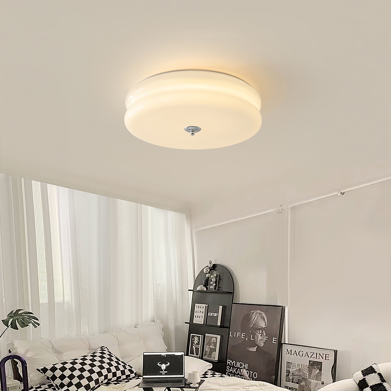 Art Deco Ceiling Light with Integrated LED