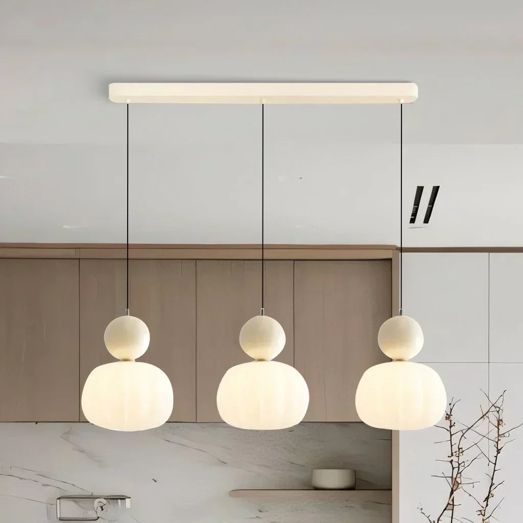 Lampada a Sospensione Crema Art Deco - Stile Bauhaus