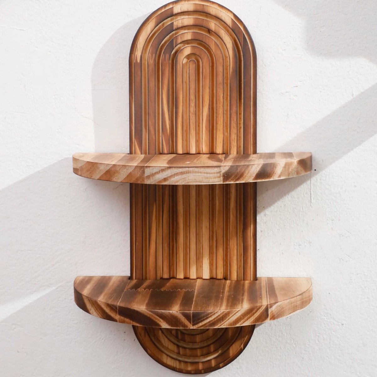 ARTISHELF – Mensole Fluttuanti Geometriche in Legno Boho per Stoccaggio Elegante