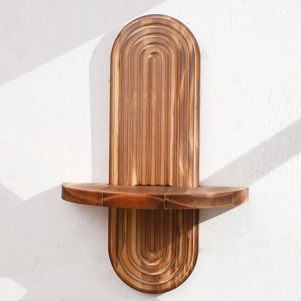 ARTISHELF – Mensole Fluttuanti Geometriche in Legno Boho per Stoccaggio Elegante