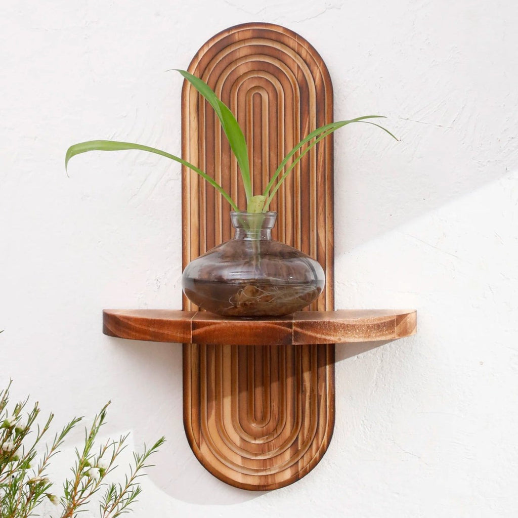 ARTISHELF – Mensole Fluttuanti Geometriche in Legno Boho per Stoccaggio Elegante