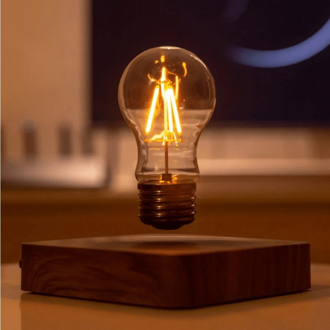 LumiGlide Lampadina LED Fluttuante | Luce a levitazione magnetica con controllo touch per spazi moderni