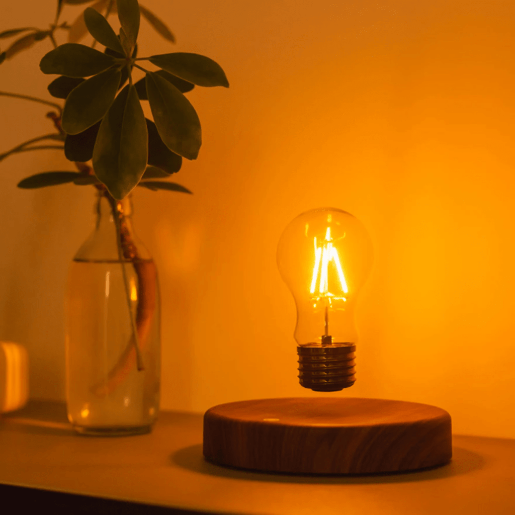 LumiGlide Lampadina LED Fluttuante | Luce a levitazione magnetica con controllo touch per spazi moderni