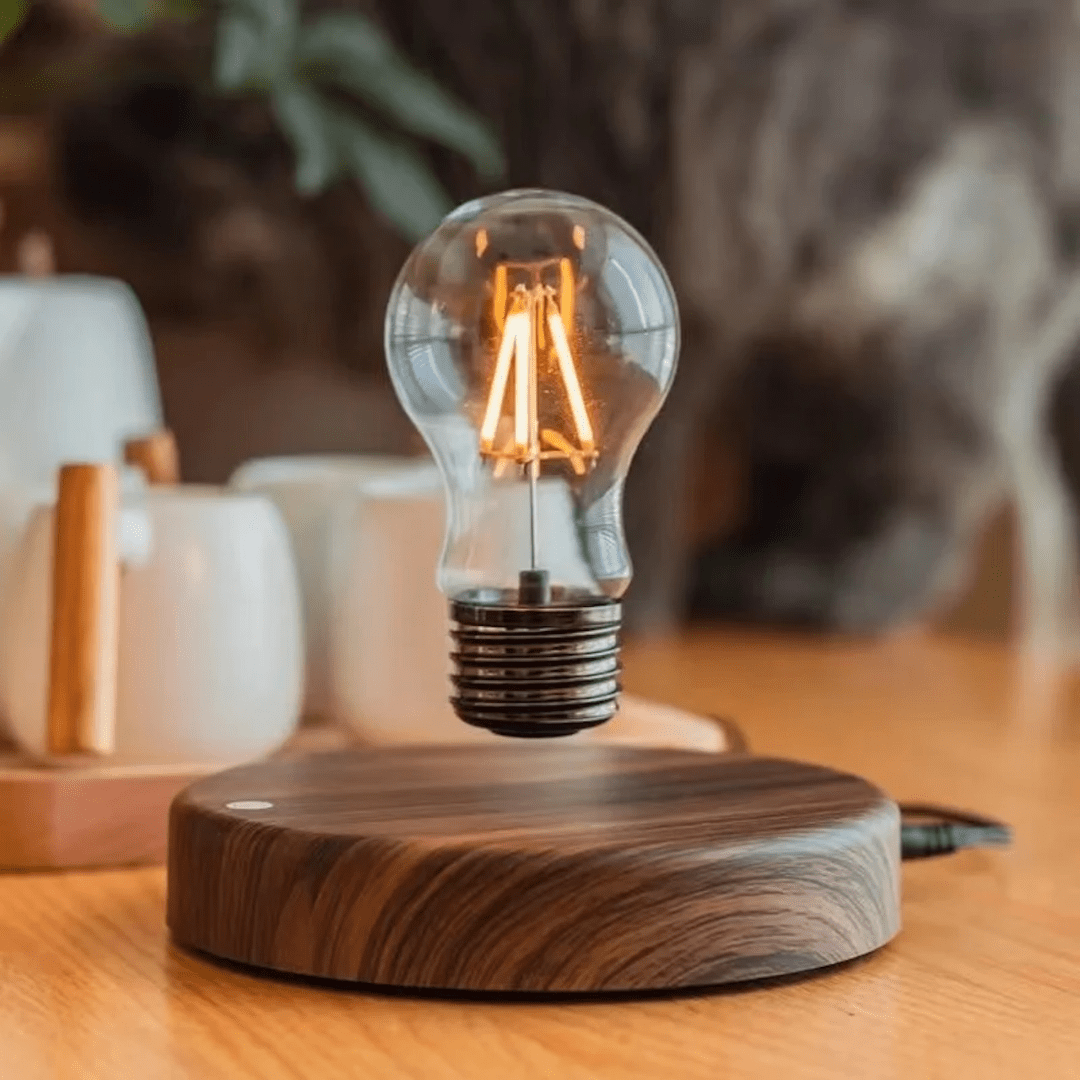 LumiGlide Lampadina LED Fluttuante | Luce a levitazione magnetica con controllo touch per spazi moderni