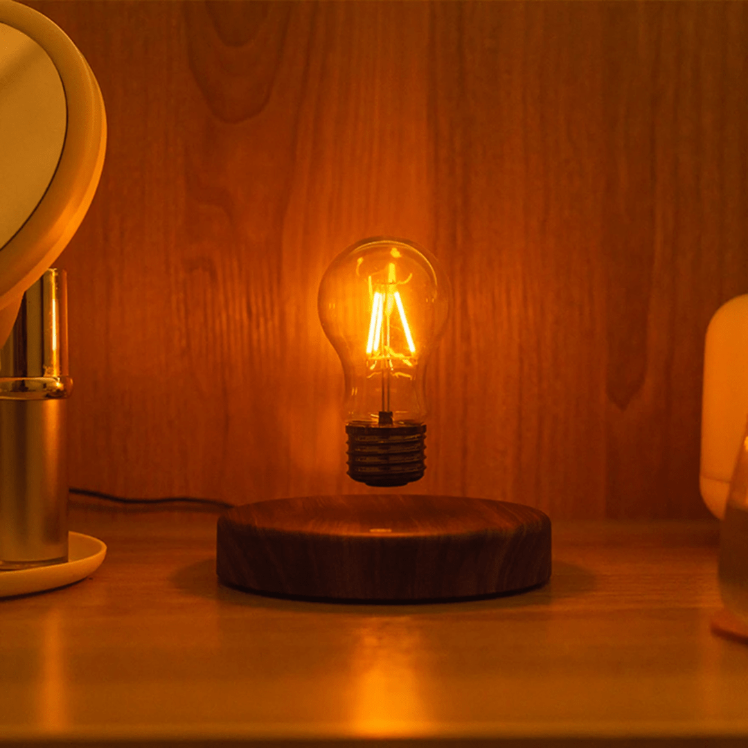 LumiGlide Lampadina LED Fluttuante | Luce a levitazione magnetica con controllo touch per spazi moderni