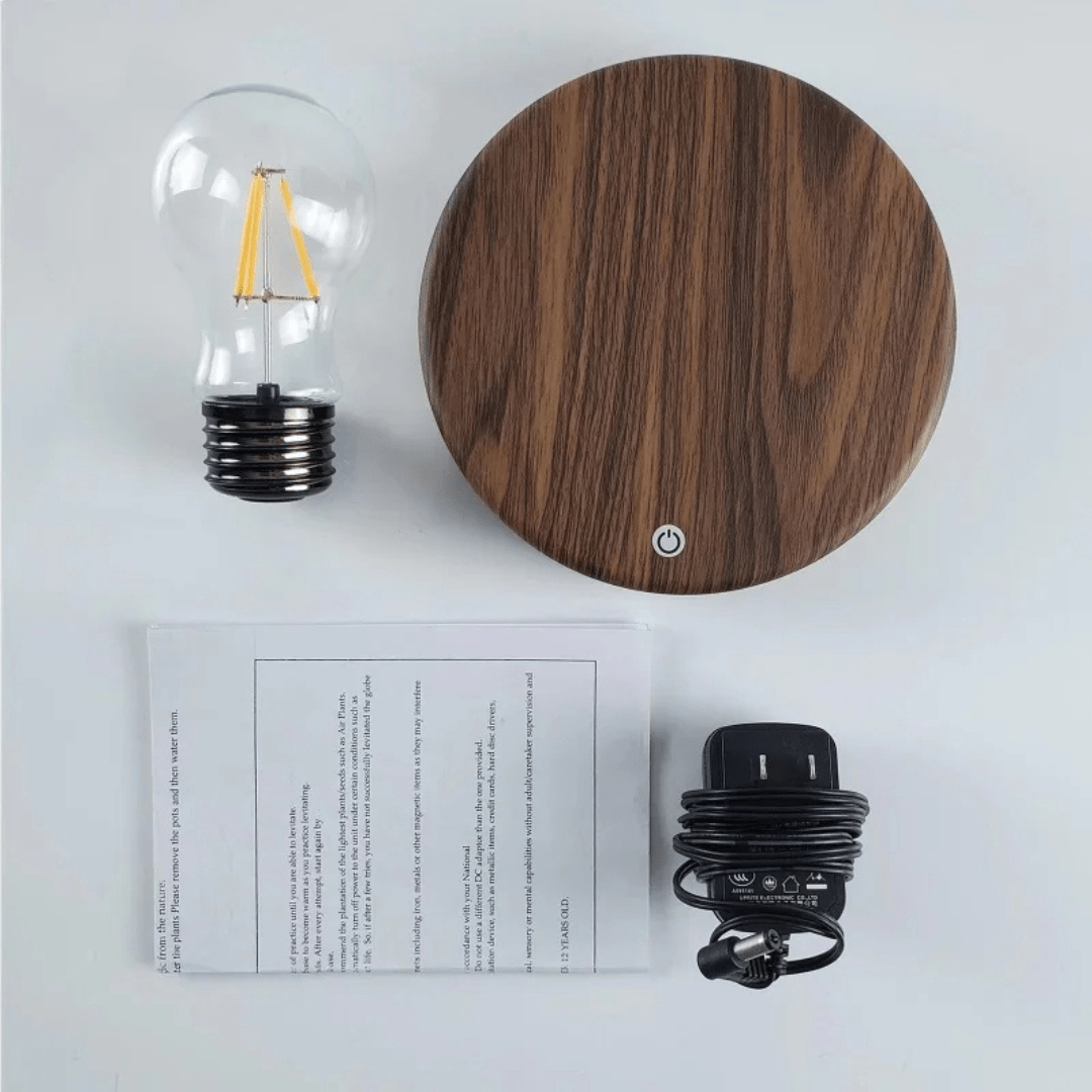 LumiGlide Lampadina LED Fluttuante | Luce a levitazione magnetica con controllo touch per spazi moderni