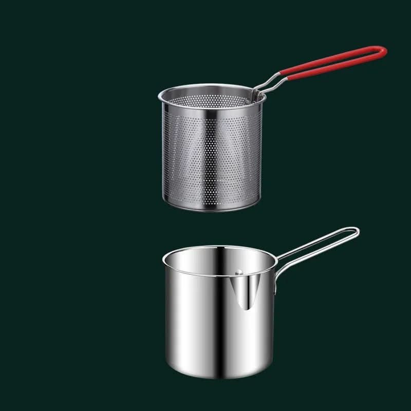 SMARTFRY POT - Friggitrice in acciaio inox con manico anti-scottatura e design a risparmio d'olio per una cottura sicura ed efficiente