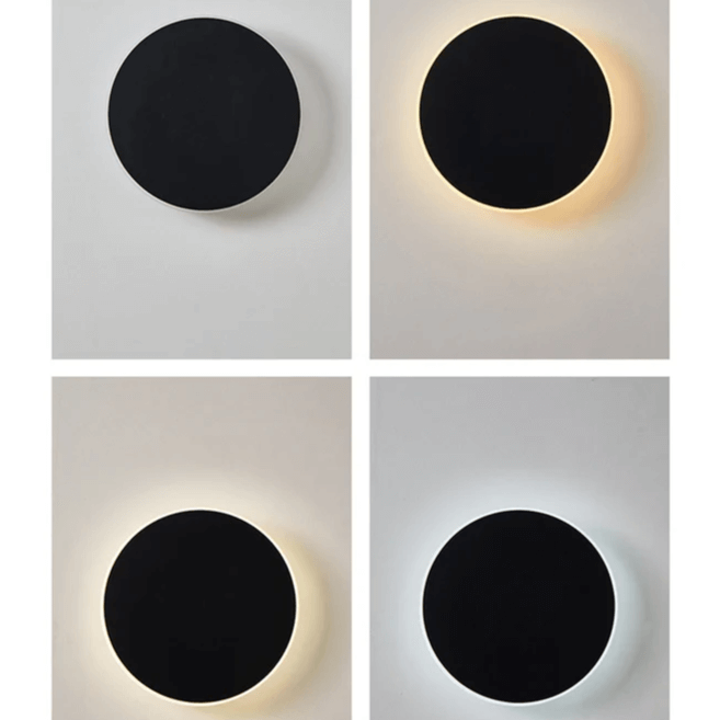 Lampada da Parete LED Rotonda in Metallo per Esterni