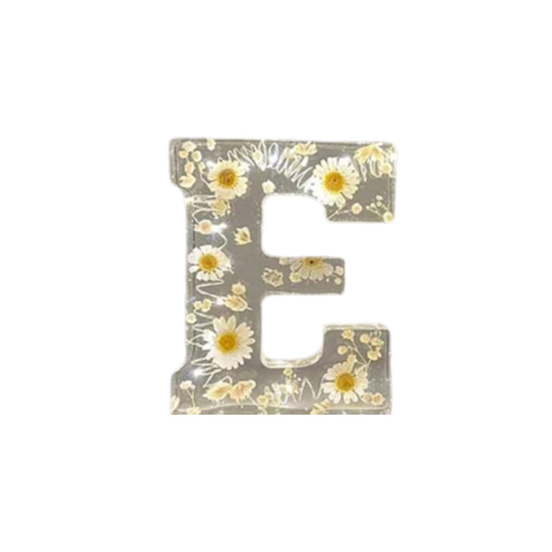 Sandsberg | Luce Notturna a Fiori in Resina | Lampada Decorativa a Forma di Lettera