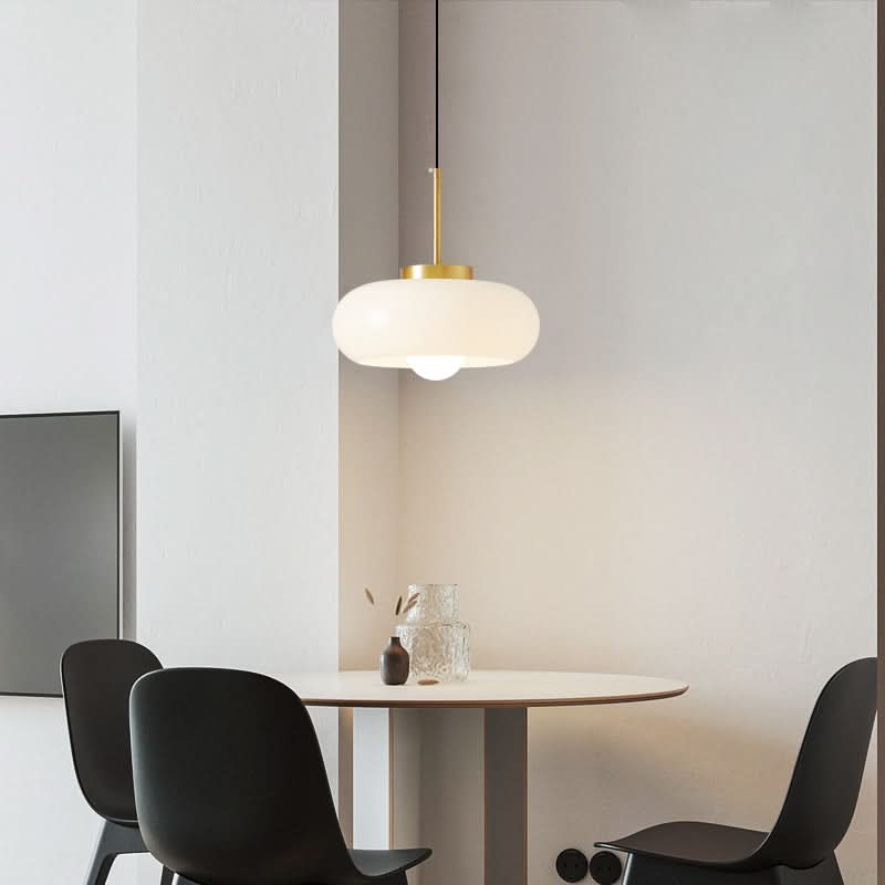 Lampadario Moderno in Rame e Vetro