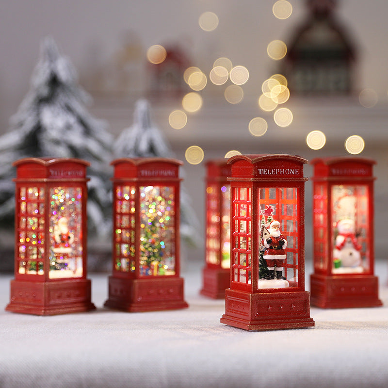 Lanterna di Natale rotante illuminata a LED