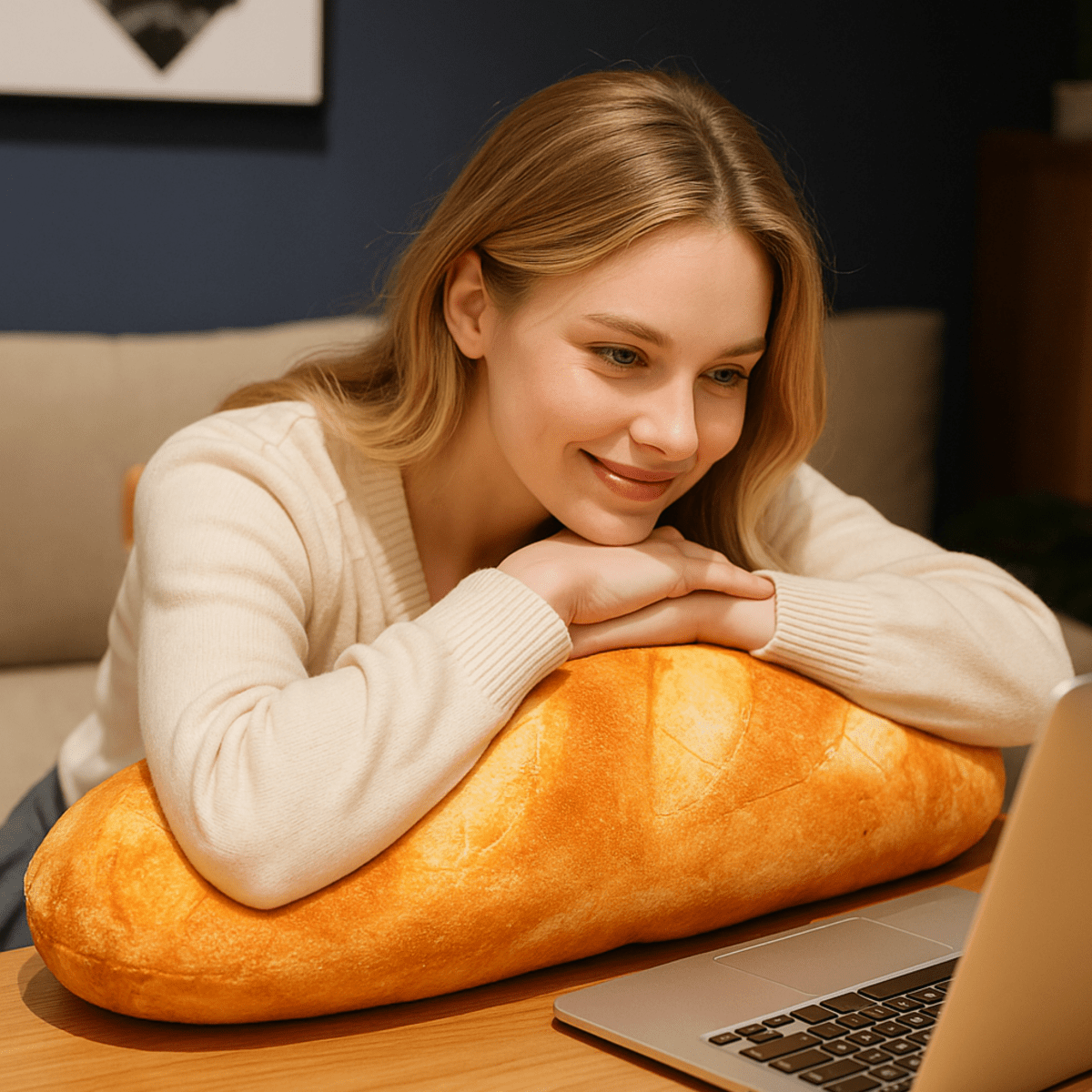 BAGUETTINA – Cuscino di Pane Francese Peluche per Comfort Accogliente