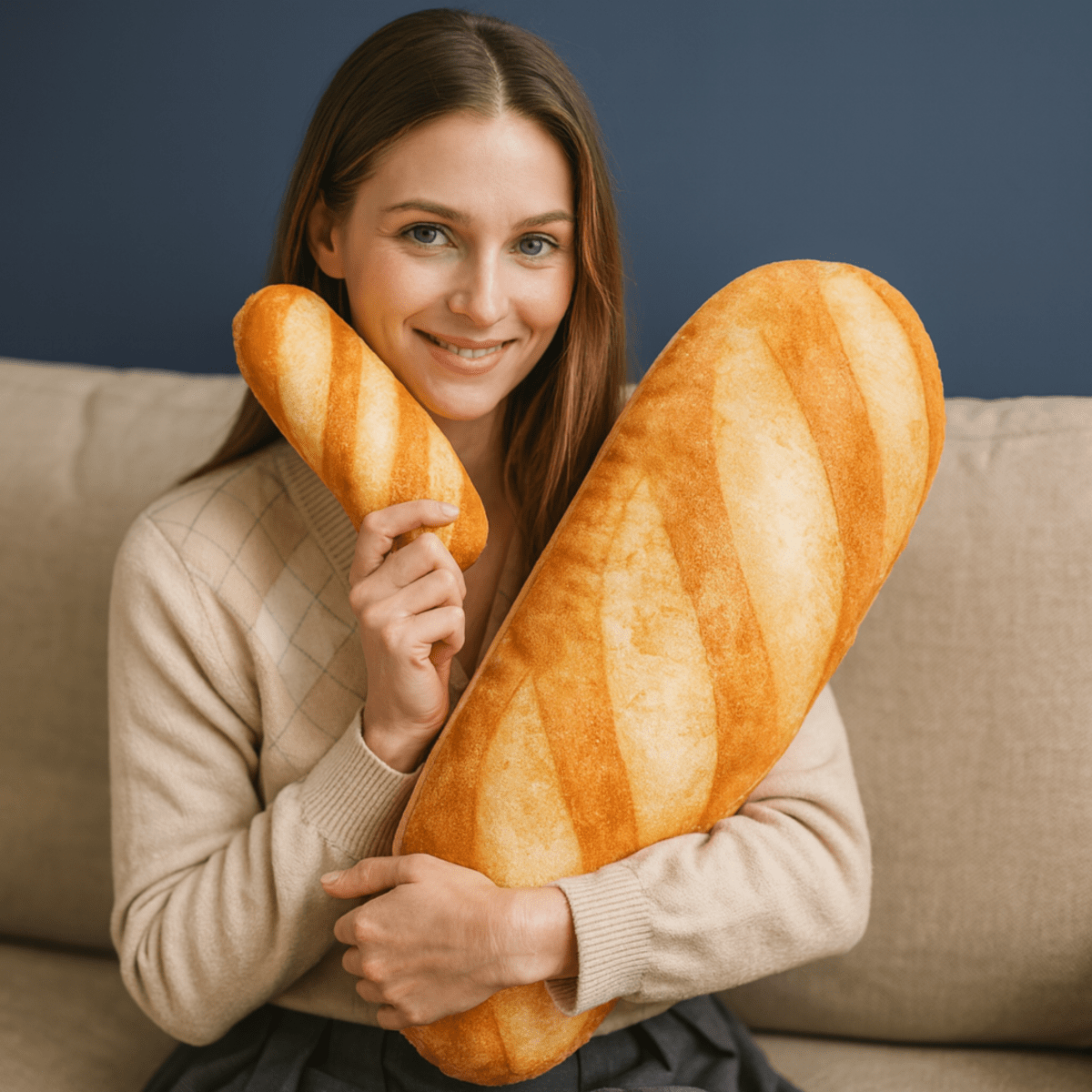 BAGUETTINA – Cuscino di Pane Francese Peluche per Comfort Accogliente