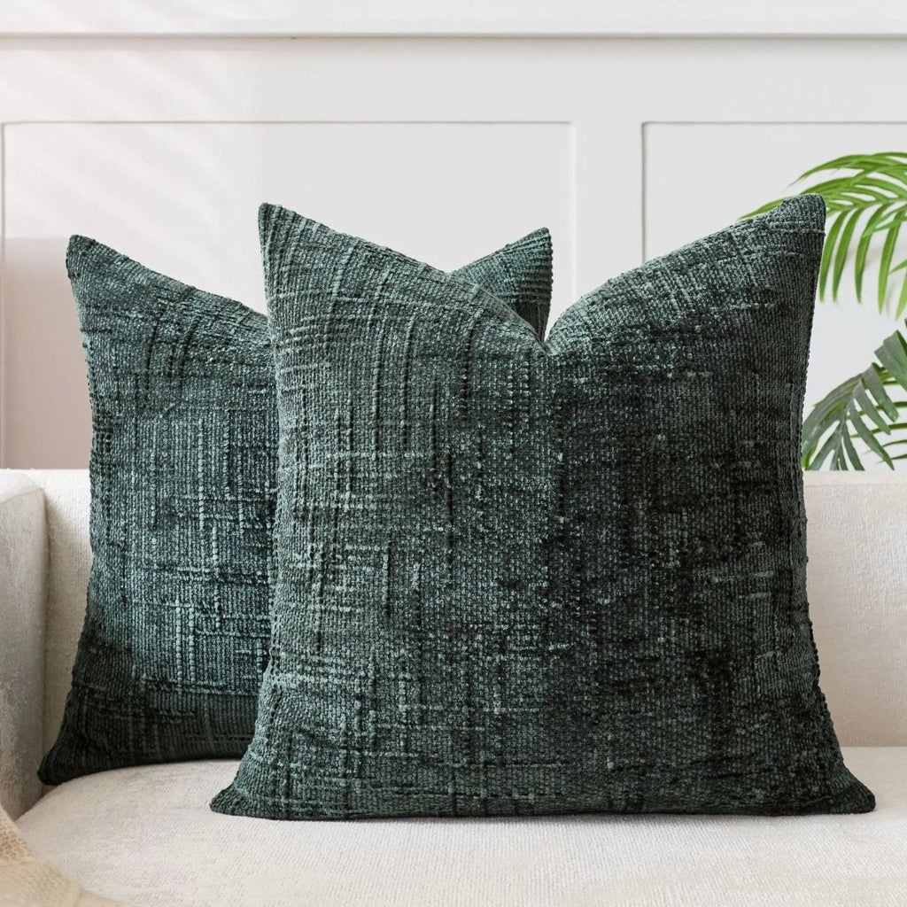 BAMBOCHEN – Cuscino Decorativo in Chenille con Texture in Bambù