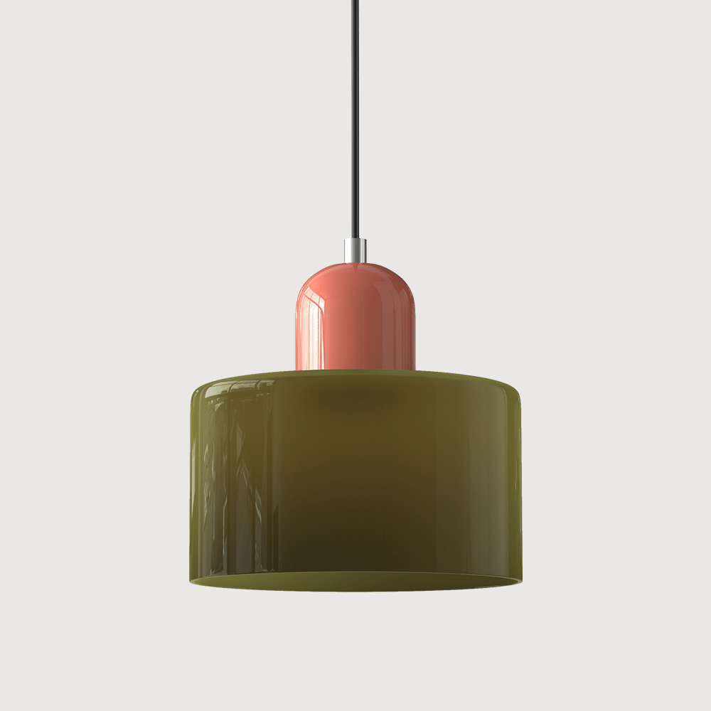Lampada a sospensione in vetro colorato Bauhaus Design moderno