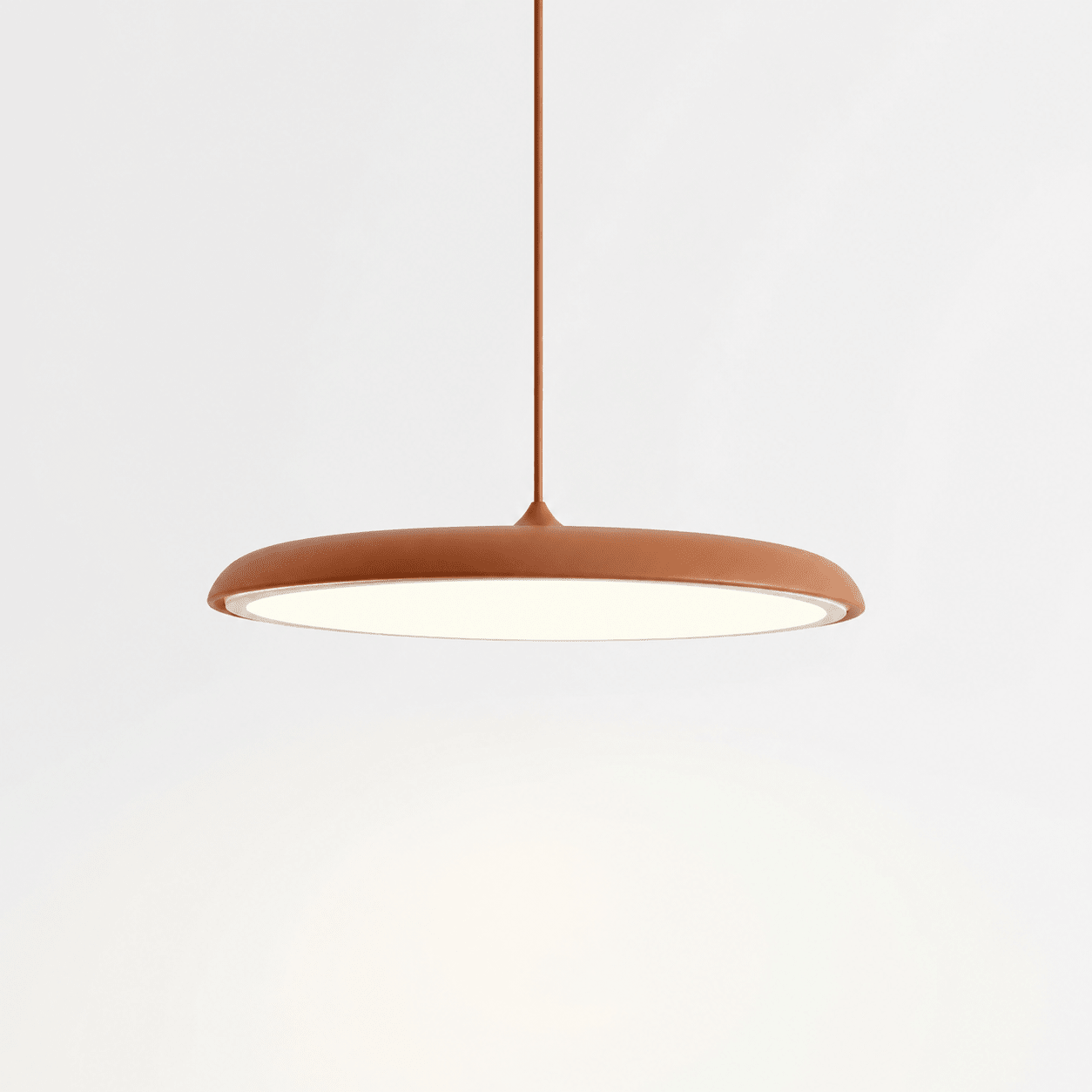 Lampada a sospensione Bauhaus LED con paralume rotondo piatto