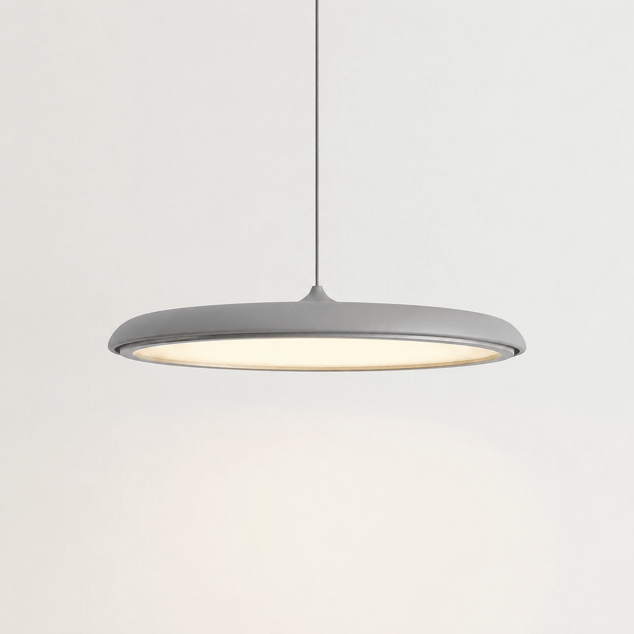 Lampada a sospensione Bauhaus LED con paralume rotondo piatto