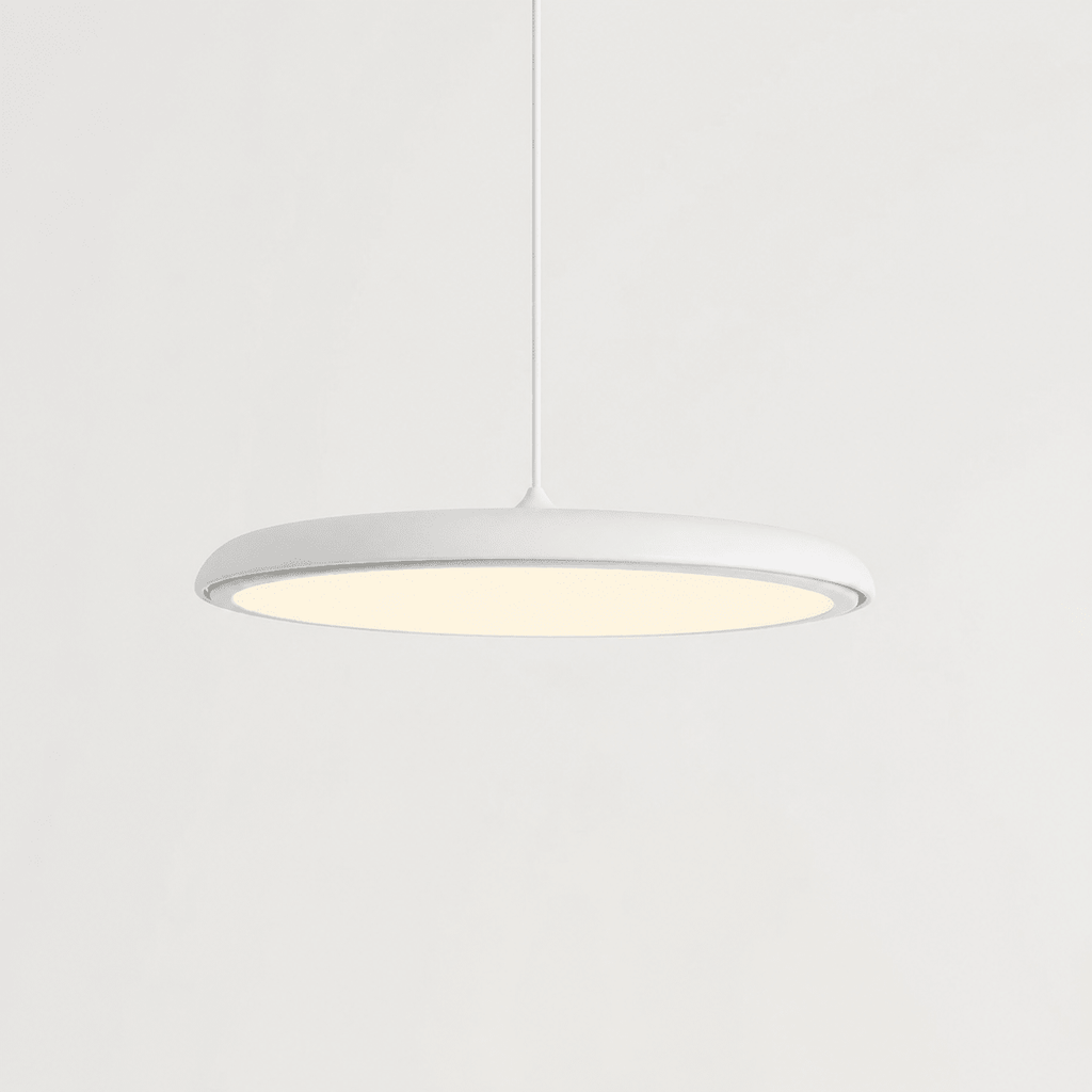 Lampada a sospensione Bauhaus LED con paralume rotondo piatto