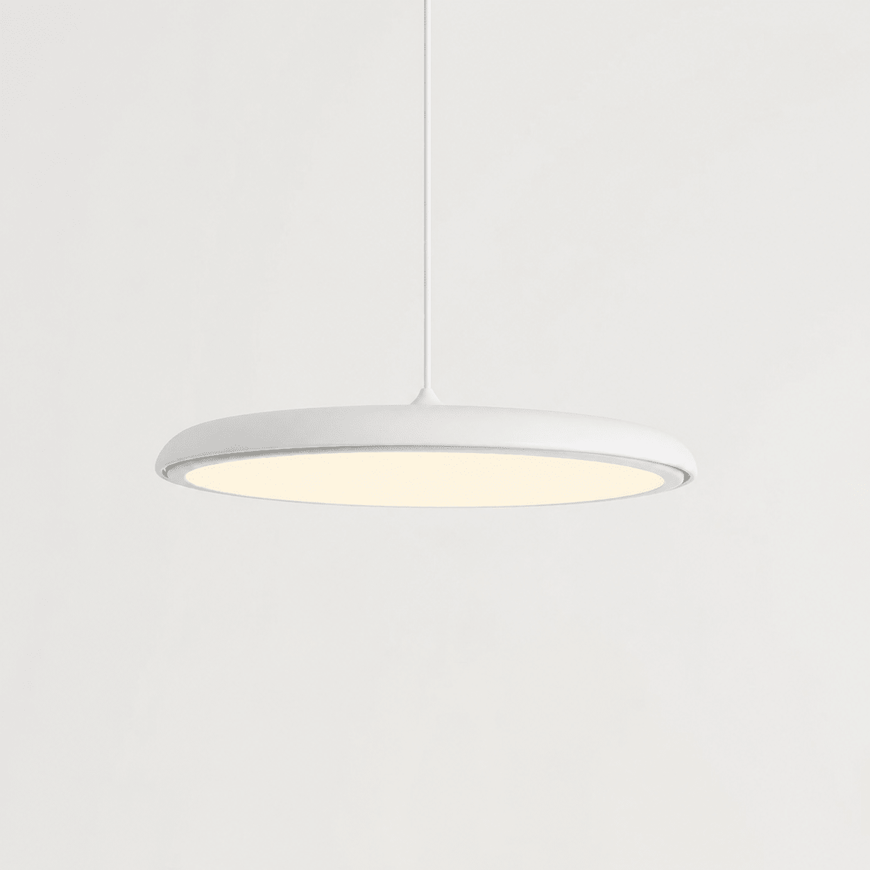 Lampada a sospensione Bauhaus LED con paralume rotondo piatto