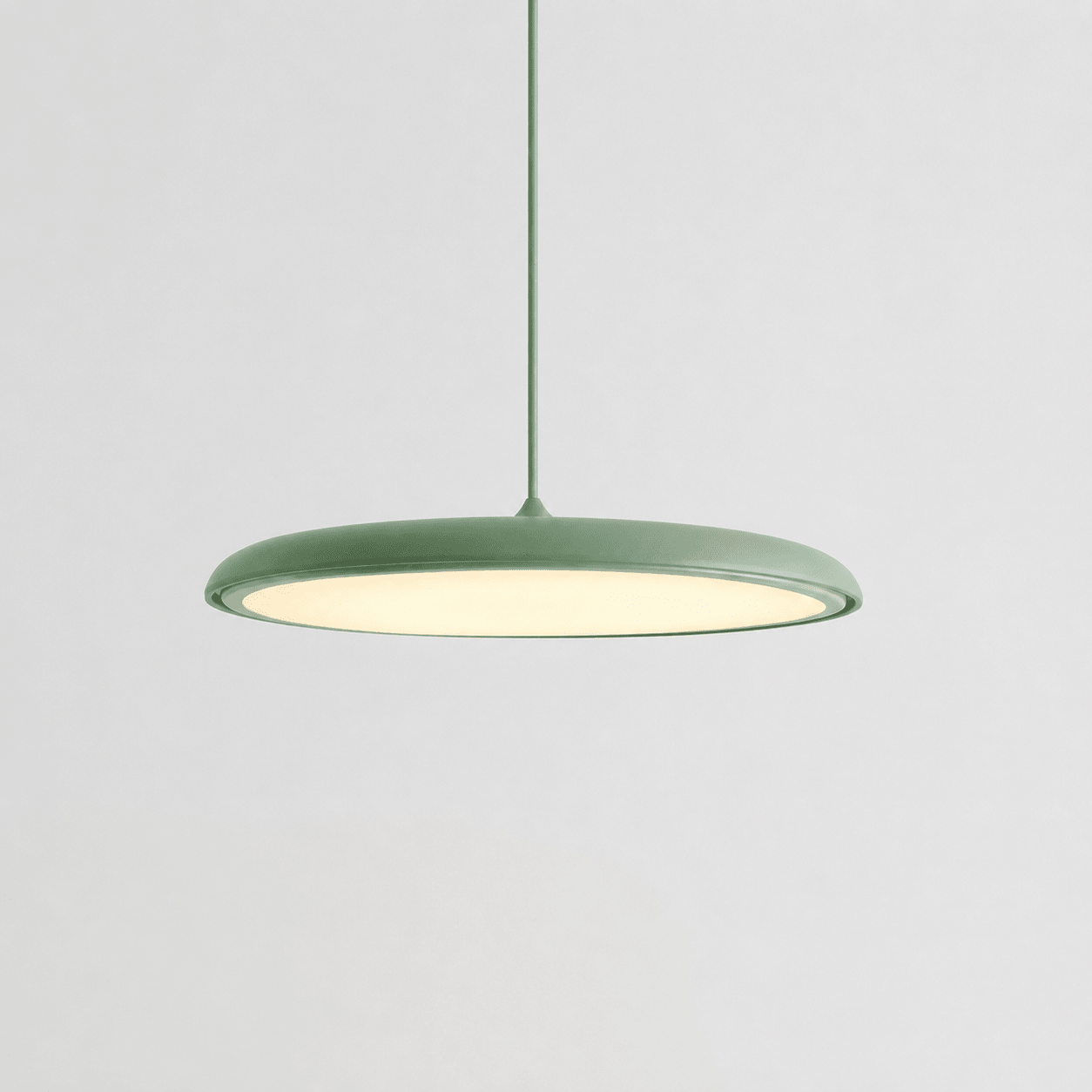 Lampada a sospensione Bauhaus LED con paralume rotondo piatto