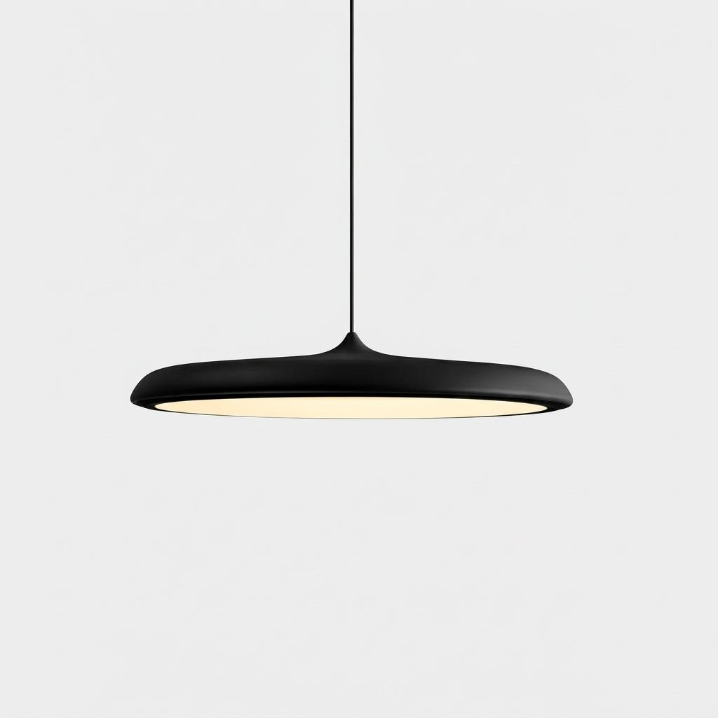 Lampada a sospensione Bauhaus LED con paralume rotondo piatto
