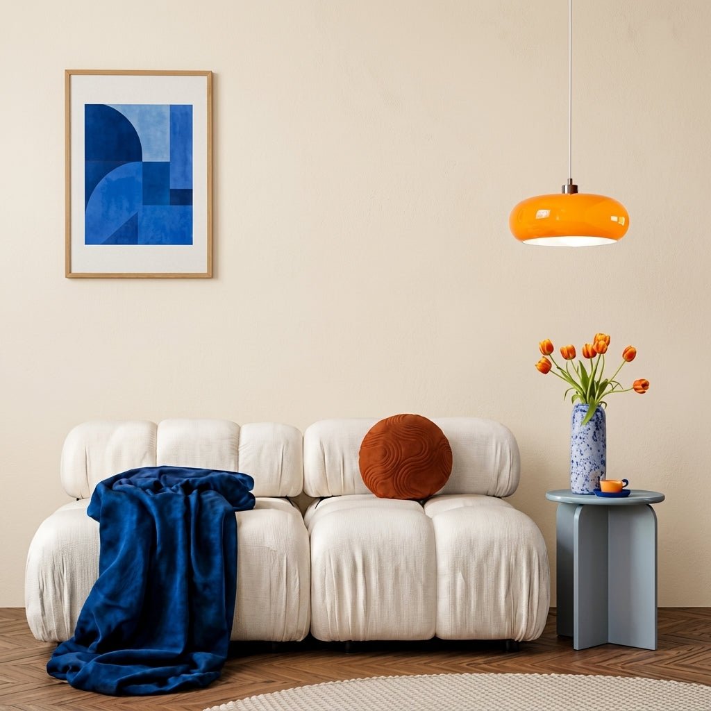 Lampada a sospensione Bauhaus con paralume a cupola rotonda