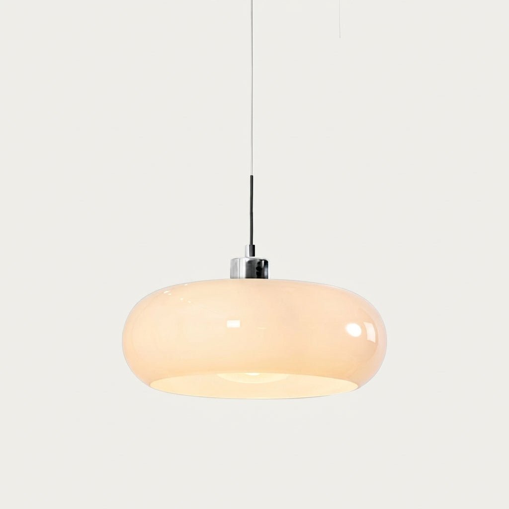 Lampada a sospensione Bauhaus con paralume a cupola rotonda