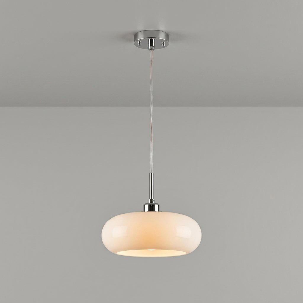 Lampada a sospensione Bauhaus con paralume a cupola rotonda