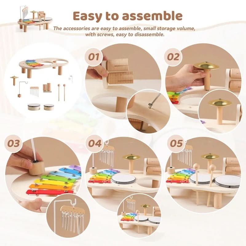 MELODINY SET – Giocattolo musicale in legno per bebè creativi a partire da 12 mesi