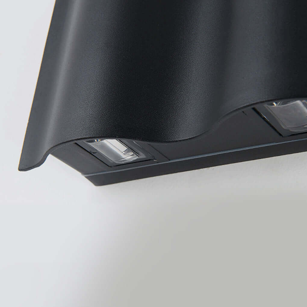 Tovex | Applique da Esterno Up Down, Design a Onde, Alluminio pressofuso, Classe IP54