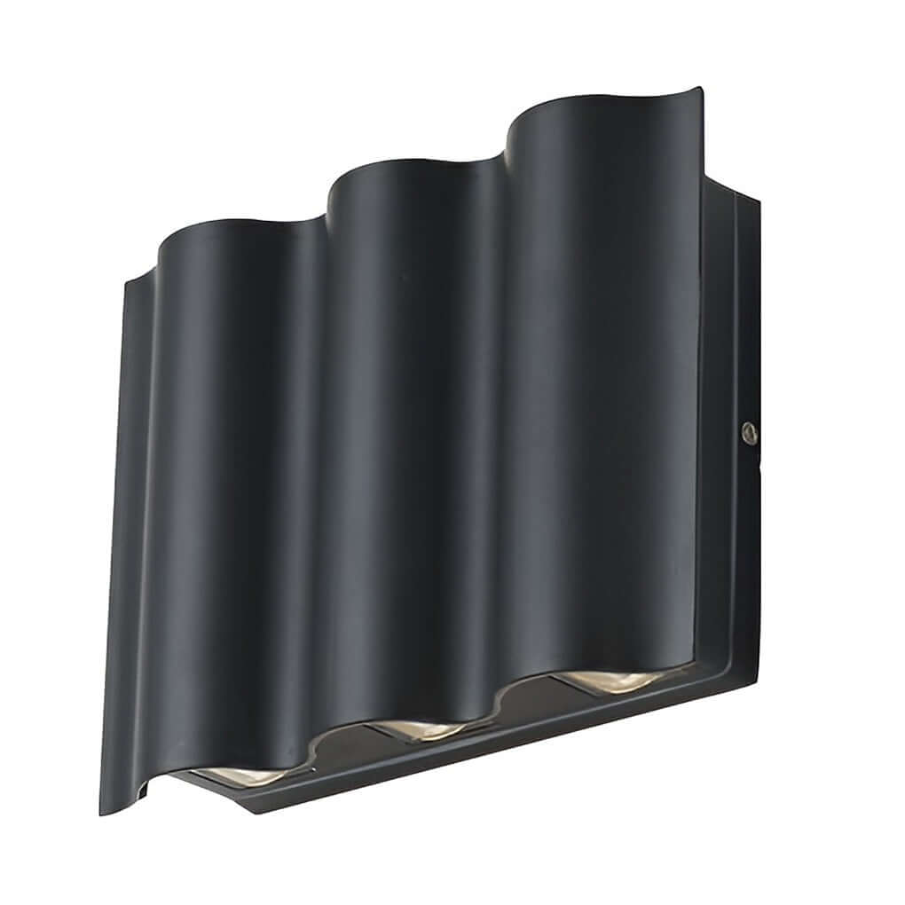 Tovex | Applique da Esterno Up Down, Design a Onde, Alluminio pressofuso, Classe IP54