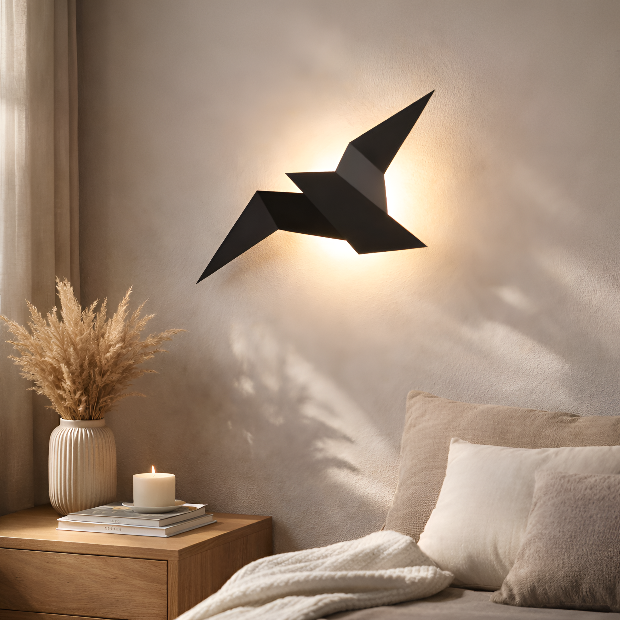 Liam - Lampada da parete LED minimalista a forma di uccello