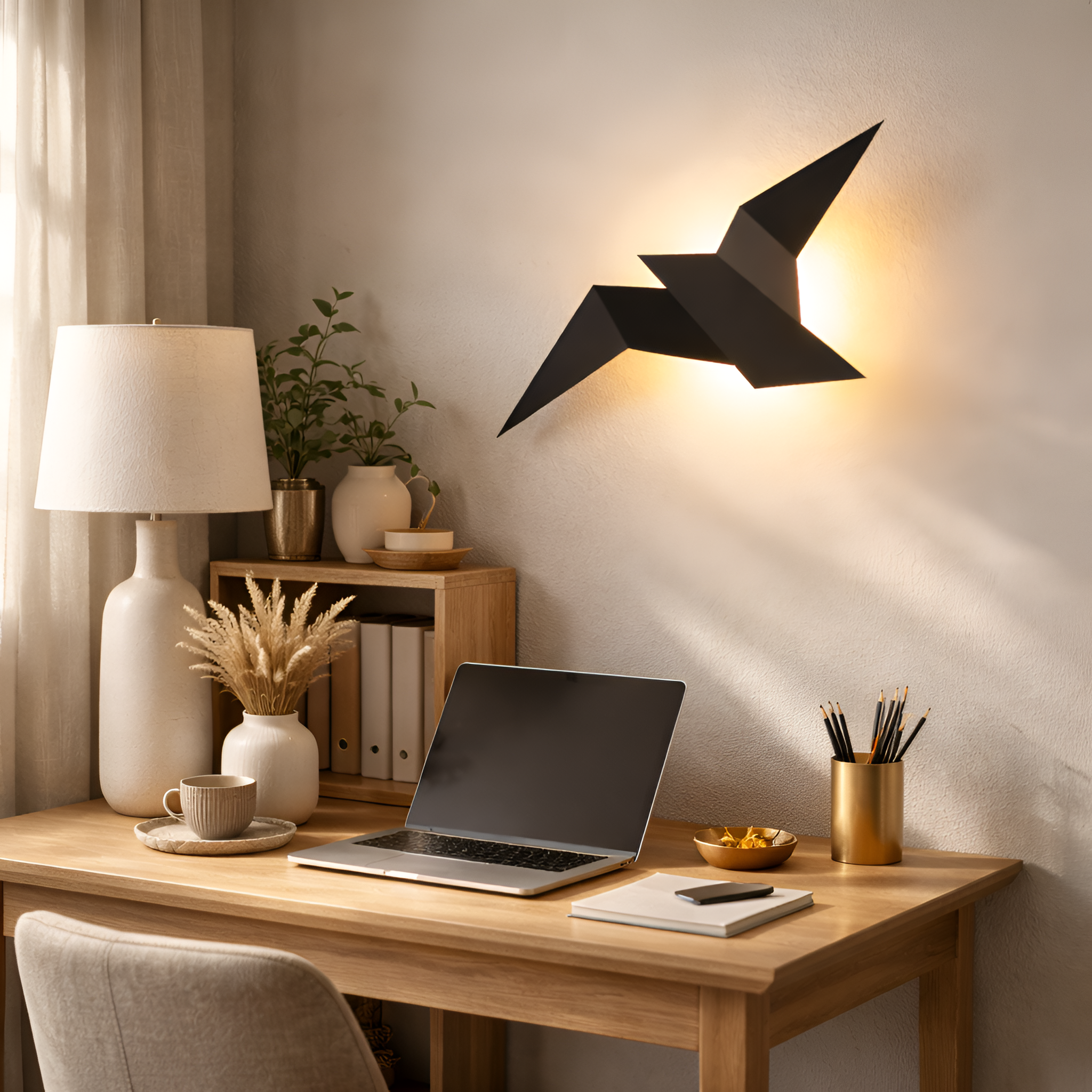 Liam - Lampada da parete LED minimalista a forma di uccello