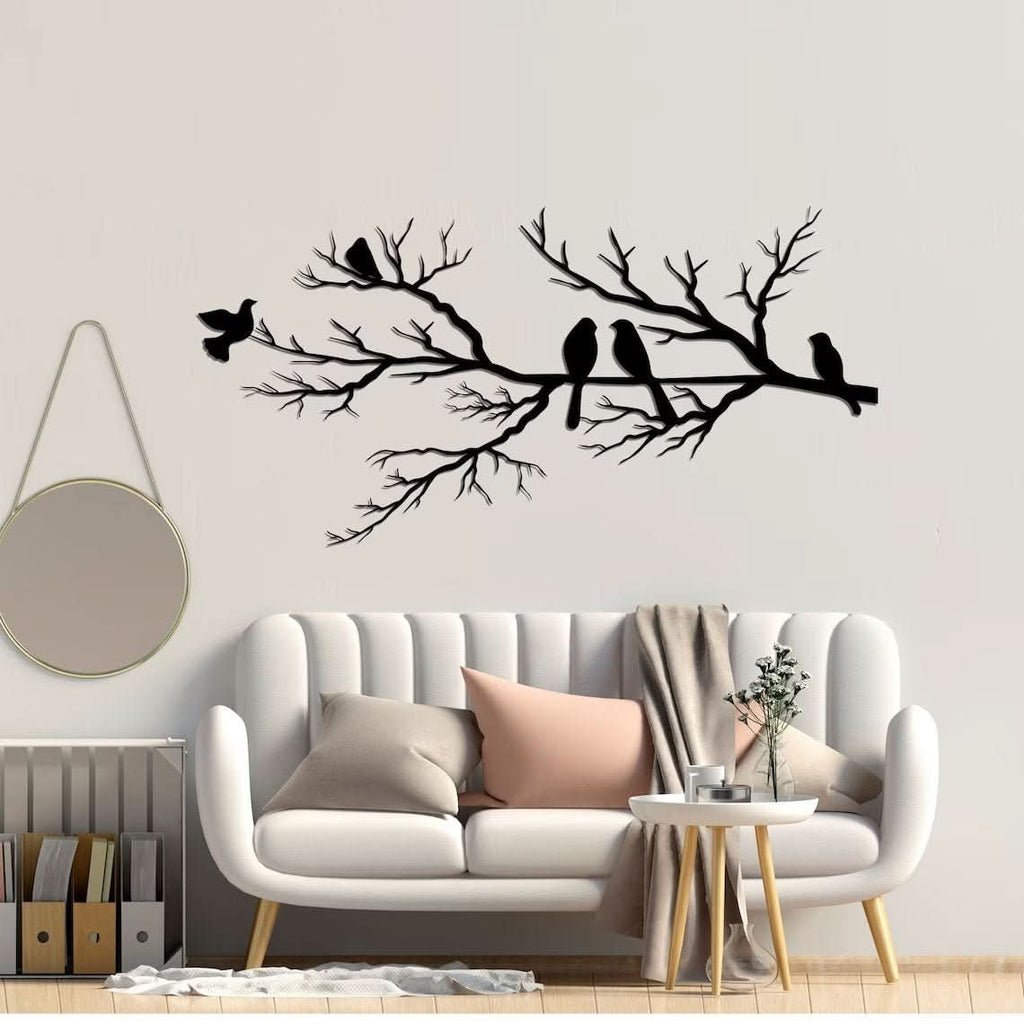 BIRDWING ART – Decorazione da parete in metallo con uccelli per un living elegante