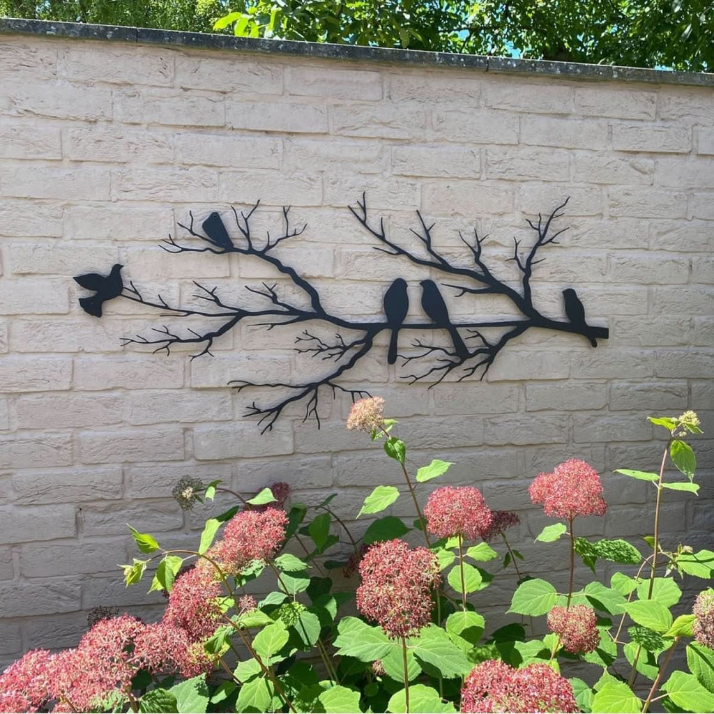 BIRDWING ART – Decorazione da parete in metallo con uccelli per un living elegante