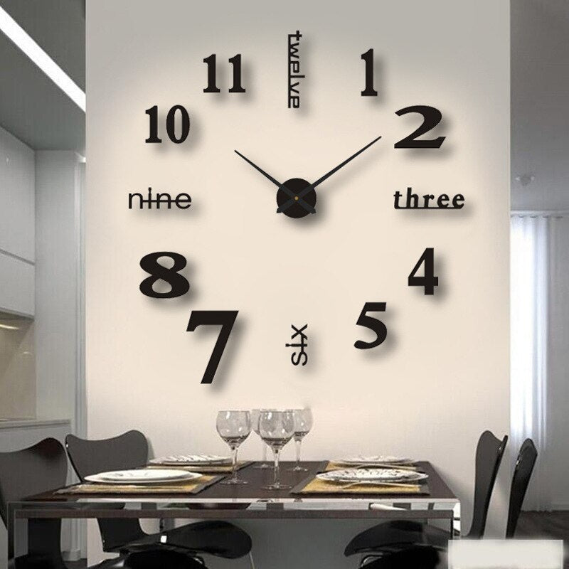 ArtisticTick Black Quartz Statement Wall Clock