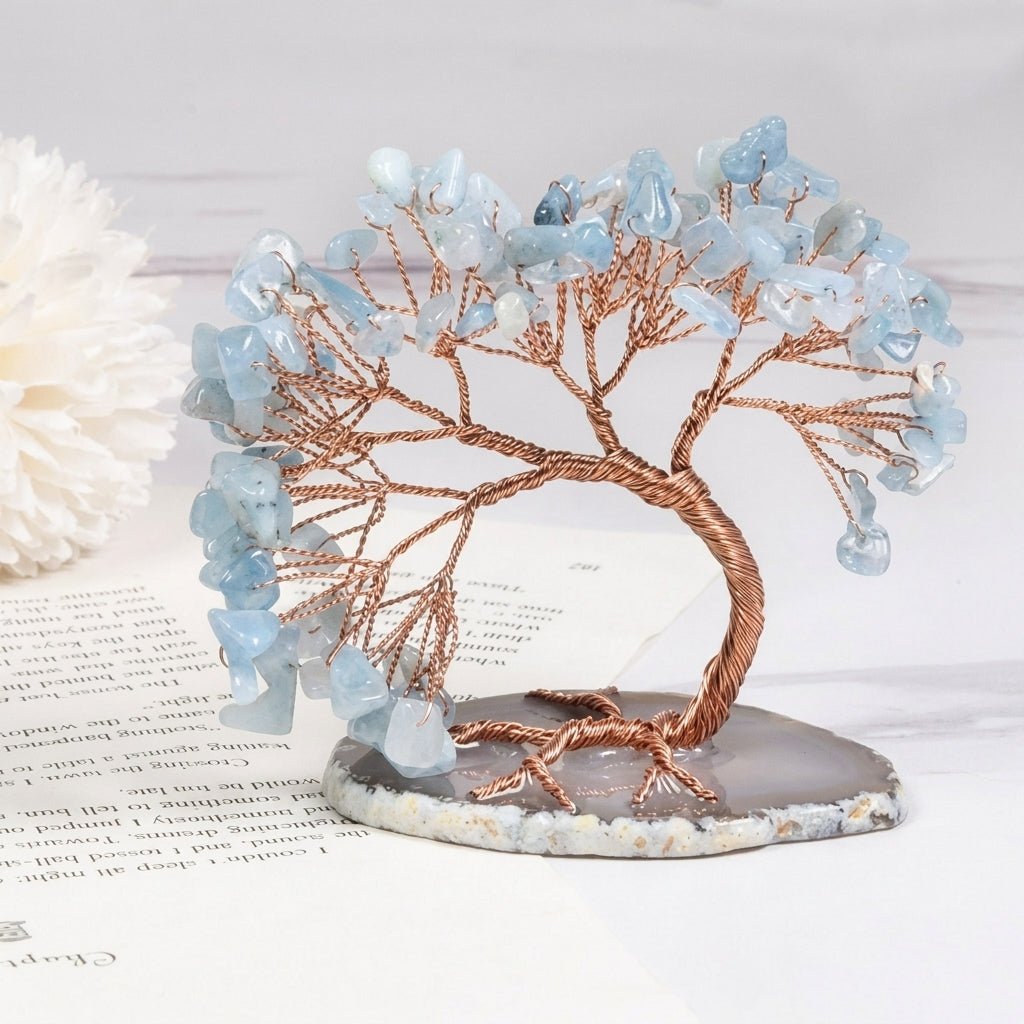 Decorazione Bonsai con Pietre di Cristallo