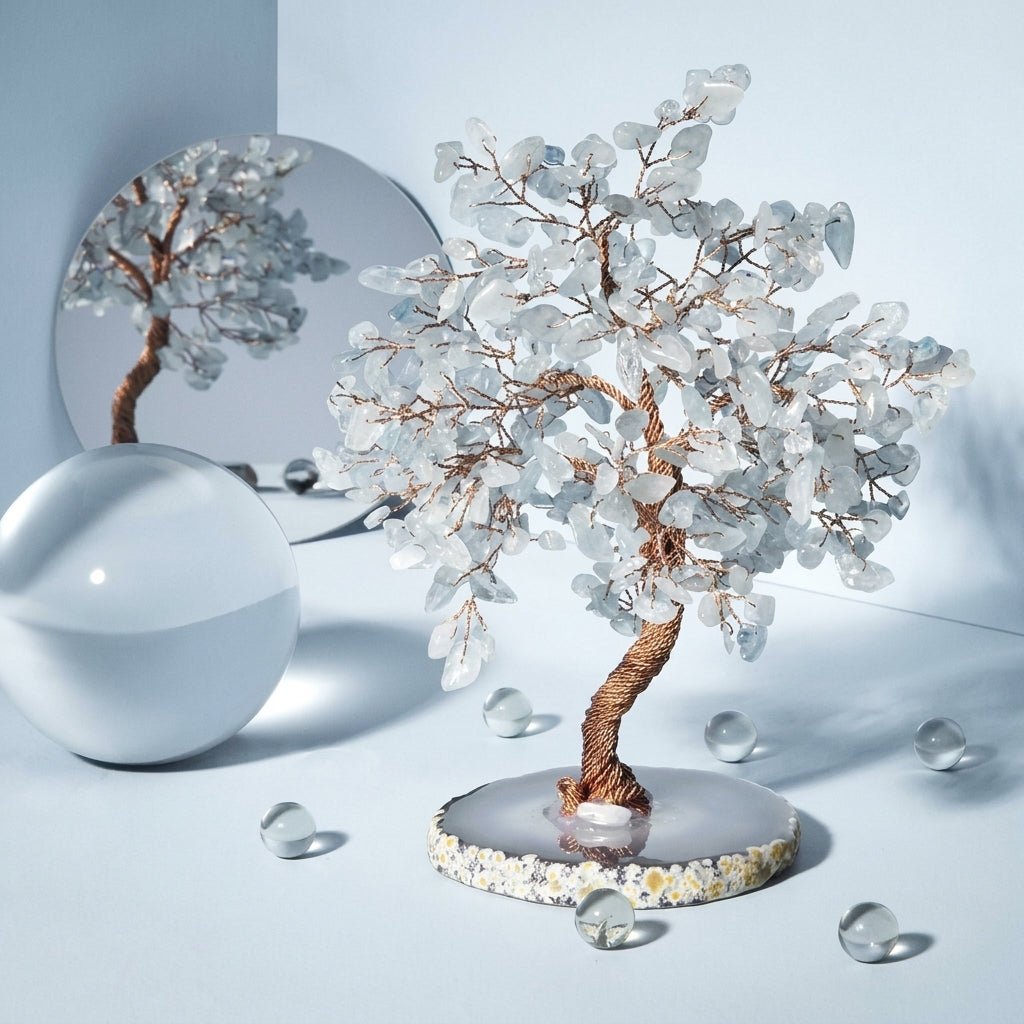 Decorazione Bonsai con Pietre di Cristallo