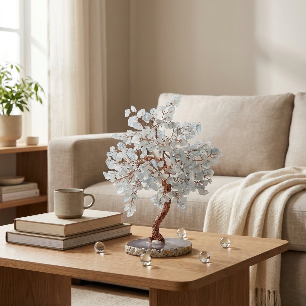 Decorazione Bonsai con Pietre di Cristallo