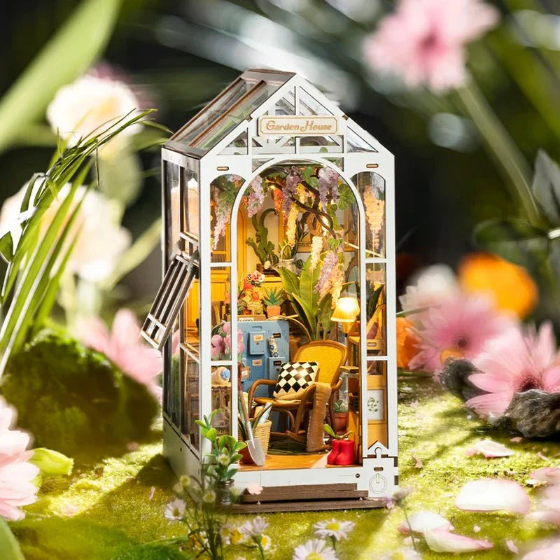 BOOKGARDEN – Kit per Angolo Libri Casa Giardino per Esposizione su Mensola e Facile Assemblaggio