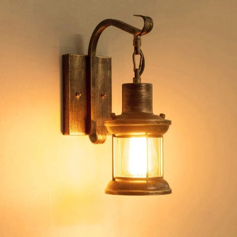 Lampada da Parete Industriale Vintage, Bronzo