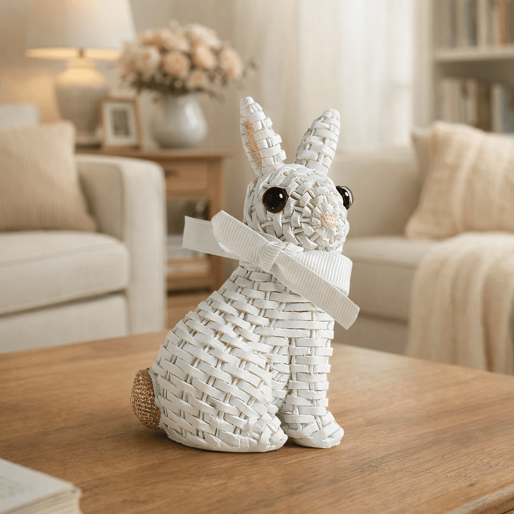 BUNNORA – Ornamento in Resina a Forma di Coniglio per Giardino e Decorazioni Pasquali