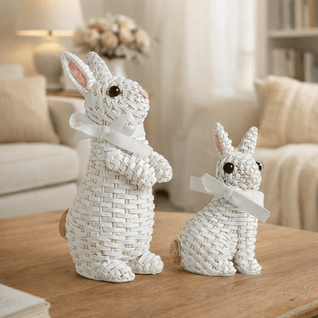 BUNNORA – Ornamento in Resina a Forma di Coniglio per Giardino e Decorazioni Pasquali