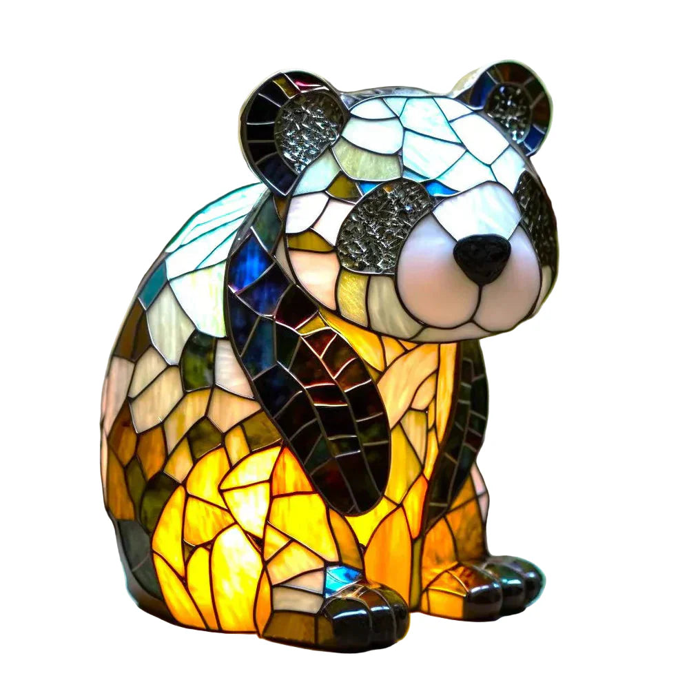Lampada da soffitto artistica con motivo animale in vetro